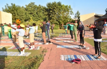 A yoga session was organised on November 24, 2023 for public servants as part of civic and sporting activities initiated by the National Transition Council in its complex