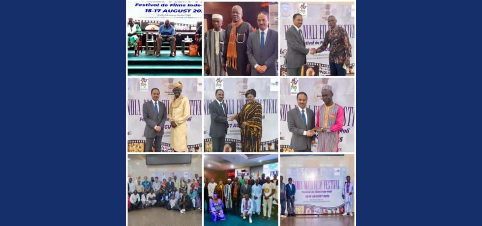 Celebrating culture through cinema. Embassy organized a three-day India-Mali Film Festival to mark the 79th Independence Day of India.