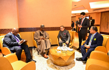 Minister of State for External Affairs Shri Kirti Vardhan Singh met H.E. Mr. Abdoulaye Diop, Minister of Foreign Affairs of the Republic of Mali on the sidelines of the 19th Mid-Term Ministerial Meeting of the Non-Aligned Movement (NAM) in Kampala
