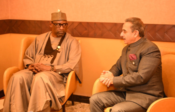Shri Kirti Vardhan Singh, Minister of State for External Affairs of the Republic India met H.E. Mr. Abdoulaye Diop, Minister of Foreign Affairs of the Republic of Mali on the sidelines of the 19th Mid-Term Ministerial Meeting of the Non-Aligned Movement (NAM) in Kampala.