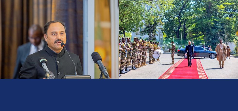 Ambassador of India to Mali H.E. Dr. N. Nandakumar, presented his credentials to H.E. Army General Assimi Goita, Hon’ble President of the Transition on 23 Oct 2025 in an official ceremony at the Presidential Palace, Bamako.