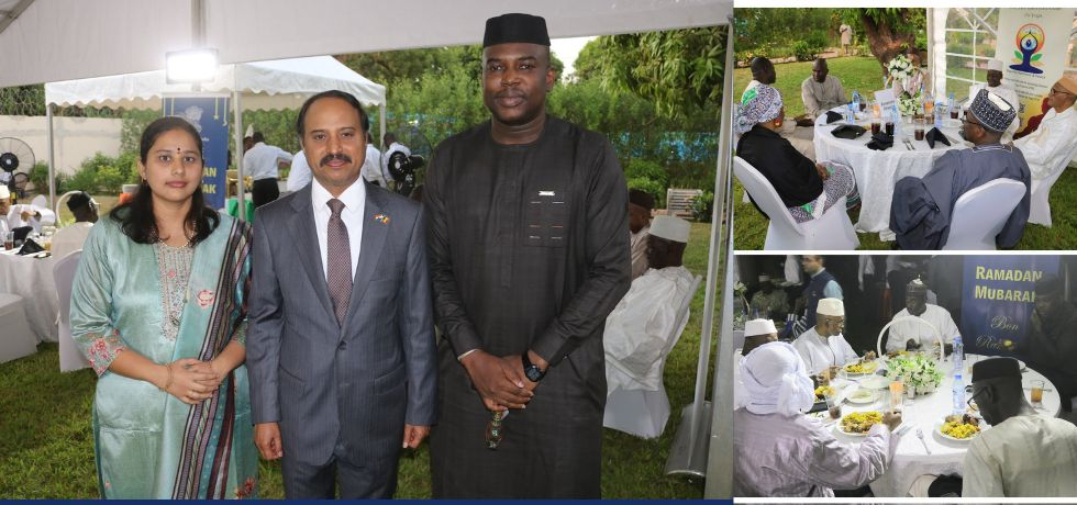 Embassy hosted an Iftar on March 17. H.E. Mr Mahamadou Diarra, Sec. Gen., Ministry of Culture, dignitaries from the Govt. of members of CNT, business leaders, and civil society of Mali graced the occasion.