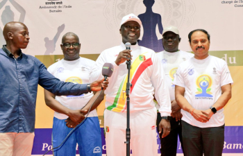 Press Release on the celebrations of the 12th International Day of Yoga 2026 in Mali dated 21.06.2026.