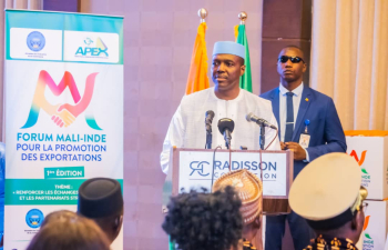 The 1st India-Mali Forum for Promotion of Exports inaugurated in Bamako by Hon’ble PM of Mali, H.E. Maj. Gen. Abdoulaye Maiga in the presence of H.E. Mr Moussa Alassane Diallo, Minister for Industry and Trade & Amb. of India, H.E. Dr. N. Nandakumar to boost India-Mali trade & investment ties.