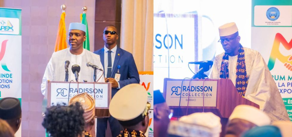 The 1st India-Mali Forum for Promotion of Exports inaugurated in Bamako by Hon’ble PM of Mali, H.E. Maj. Gen. Abdoulaye Maiga in the presence of H.E. Mr Moussa Alassane Diallo, Minister for Industry and Trade & Amb. of India, H.E. Dr. N. Nandakumar to boost India-Mali trade & investment ties.