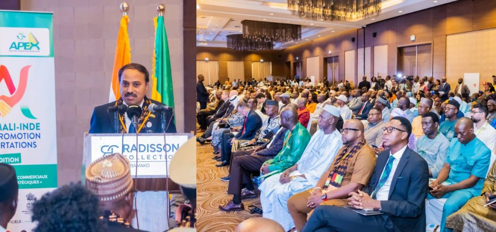 1 The 1st India-Mali Forum for Promotion of Exports inaugurated in Bamako by Hon’ble PM of Mali, H.E. Maj. Gen. Abdoulaye Maiga in the presence of H.E. Mr Moussa Alassane Diallo, Minister for Industry and Trade & Amb. of India, H.E. Dr. N. Nandakumar to boost India-Mali trade & investment ties.