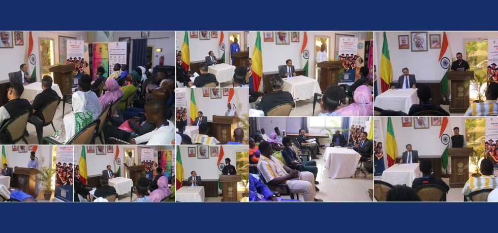 The Embassy organized an orientation session on 07 July 2026 for the newly selected Malian students for the ICCR Scholarship (Academic Year 2026-27). Ambassador Dr. N. Nandakumar addressed the students and wished them success.