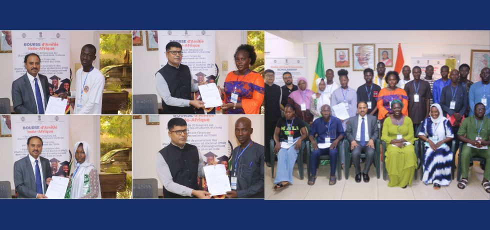   The Embassy organized an orientation session on 07 July 2026 for the newly selected Malian students for the ICCR Scholarship (Academic Year 2026-27). Ambassador Dr. N. Nandakumar addressed the students and wished them success.